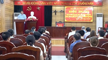 HỘI NGHỊ GIAO BAN VỚI CÁC BAN, VĂN PHÒNG HUYỆN ỦY, MTTQ, CÁC TỔ CHỨC CHÍNH TRỊ - XÃ HỘI.