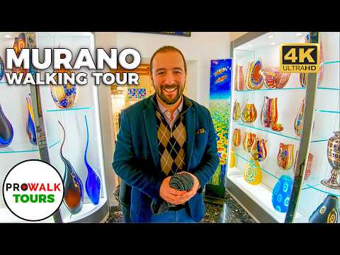 Murano Walking Tour AND Glass Demonstration [4K|60fps]