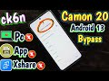 Tecno Camon 20 &amp; 20 Pro Frp bypass Android 13&#39;&#39;Tecno ck6n Frp &#39;&#39;