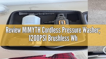 Review MIMYTH Cordless Pressure Washer; 1200PSI Brushless White Cordless Power Washer with Brushless