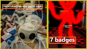 Roblox:"PROJECT:PLAYTIME Boxy Boo RP (NEW)" 7 BADGES read description please