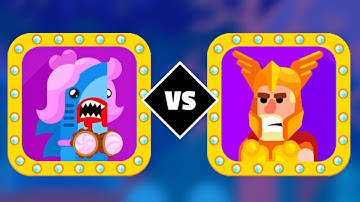 Ultimate Bowmasters Shark the Sea Princess vs Thor the Thundergod