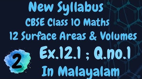 Exercise 12.1 Q.no.1 Cbse Class 10 Maths Chapter 12 New Syllabus In Malayalam