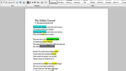 The Tables Turned by William Wordsworth Analysis