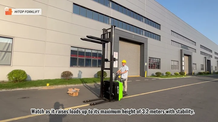 Intelligent Light Duty 2 Ton 3.2m Stand-on Full Electric Pallet Stacker for Warehouse