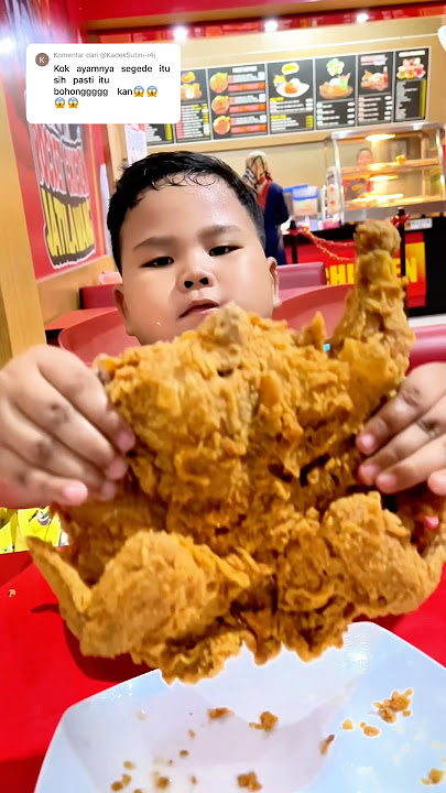 Ayam 1 ekornya rocket chicken emang segede gaban kak 😬 #makan #mukbang #jajanan