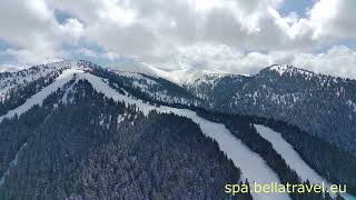 Писти Ястребец, Боровец от високо/ Yastrebets ski runs Borovets from above