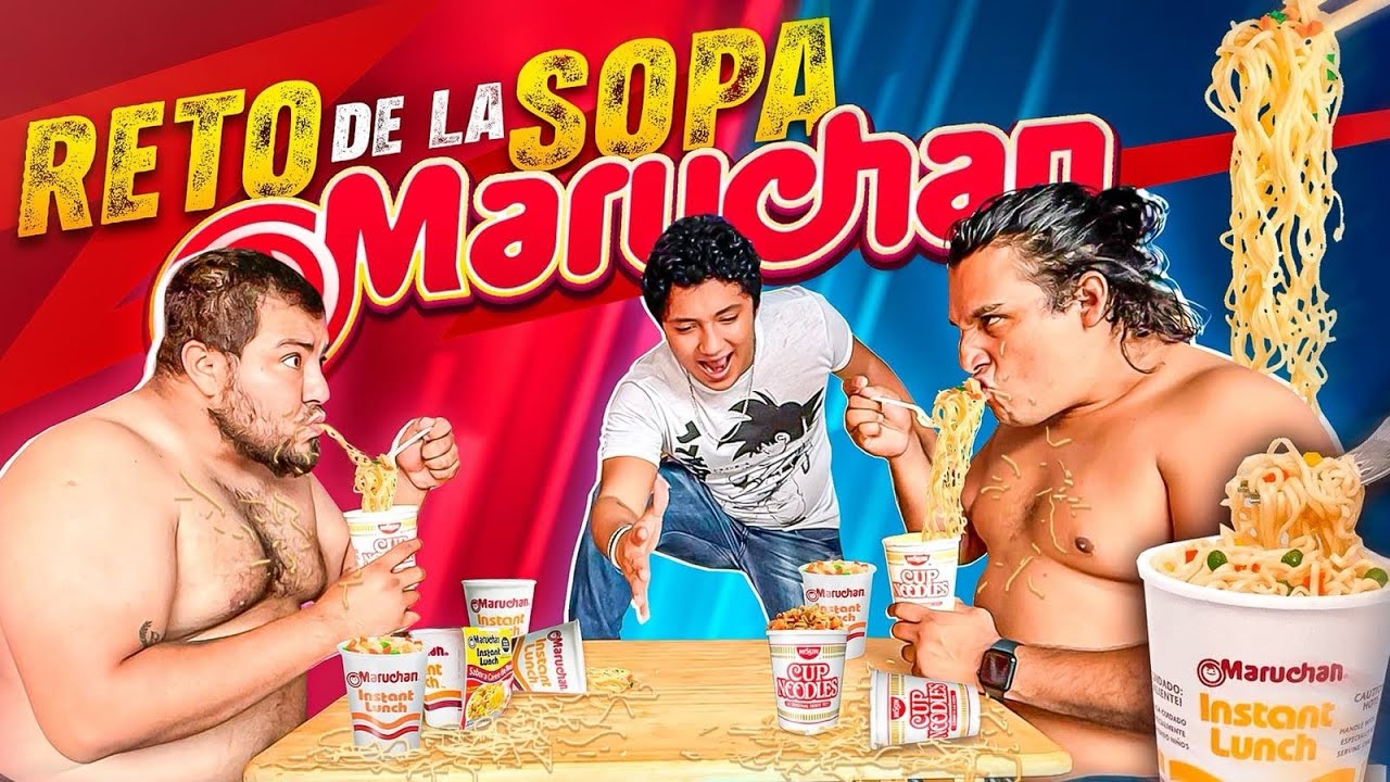 🔥RETO QUIEN COME MAS RAPIDO SOPA MARUCHAN CON EL CREW RETOJORJAIS🔥