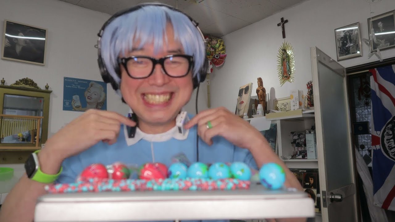 SUB【ASMR】🌏地球グミといちごグミ食べた🍓【Eating Sounds】Planet gummi & Strawberry gummi　MUKBANG 먹방