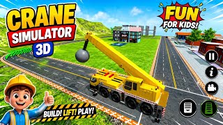 BIG CRANE TRUCK! 🚜😱 | Crane Simulator 3D | Construction Game for Kids screenshot 4