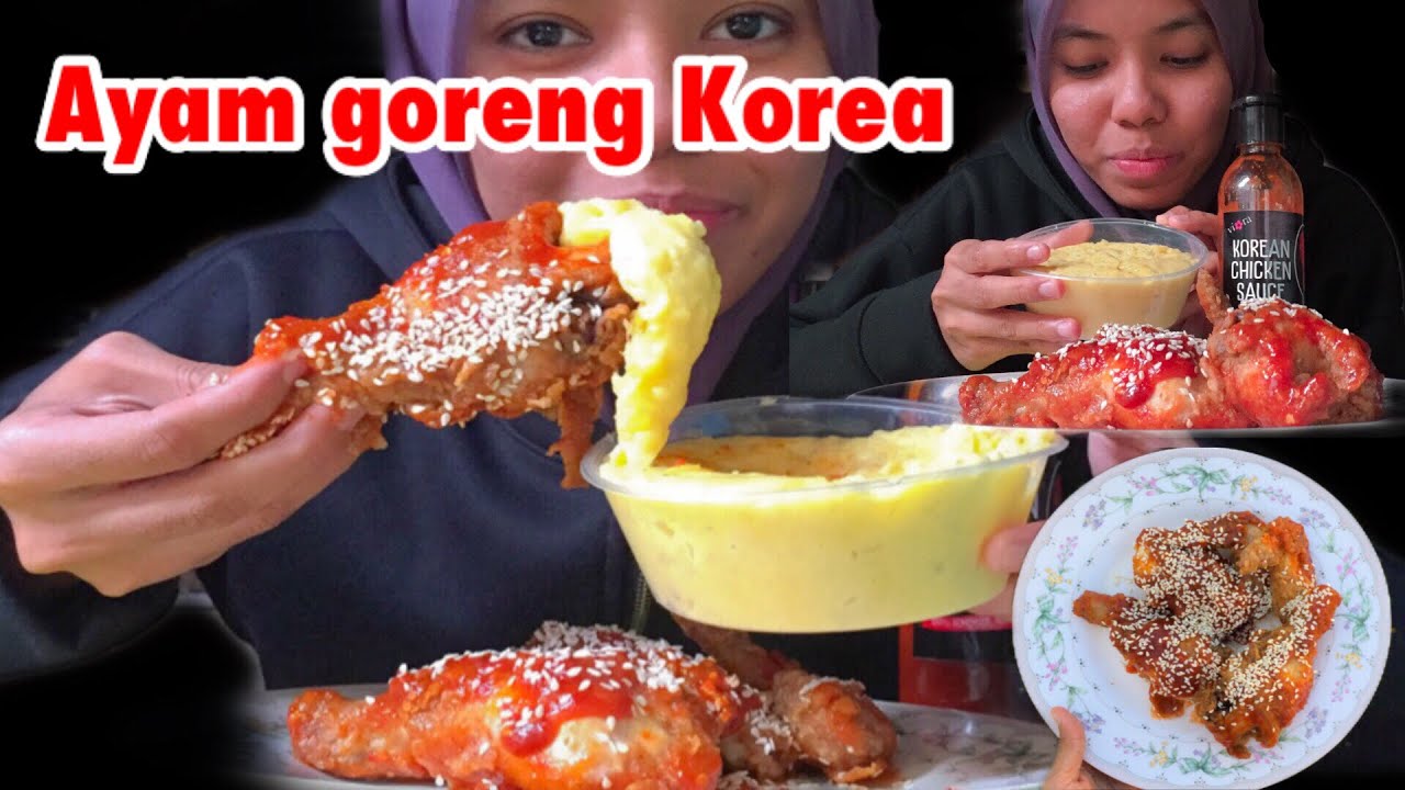 Ayam goreng Korea masak guna sos korea je - YouTube