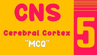 Lecture 5 part 6 :MCQs (cerebral cortex)