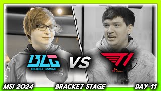 ⚠️ FAKER plays ZAC MID ⚠️ (MSI 2024 CoStreams | Bracket Stage | Day 11: BLG vs T1)