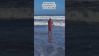 African American King in Ghana Spiritual Prayer at Labadi Beach in Accra