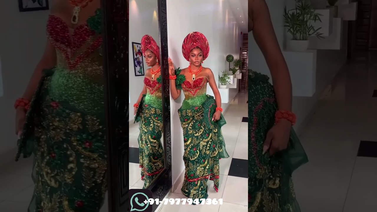 Luxury crystal work George wrapper set 