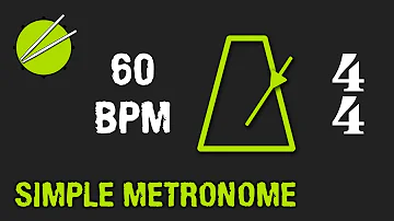 60BPM (4/4) Visual Metronome / Click Track - Beginner Drums