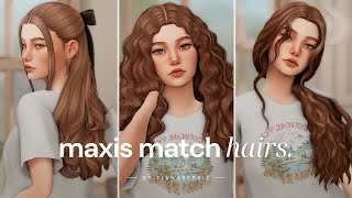 best maxis match hairs || the sims 4 || contenido personalizado haul + cc links