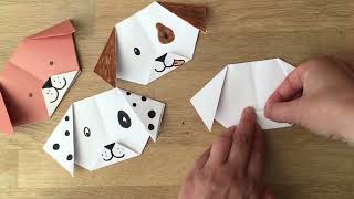 Easy Origami Dog Face