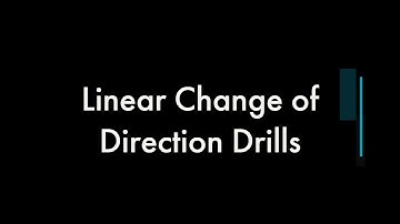 Linear Change of Direction Drills