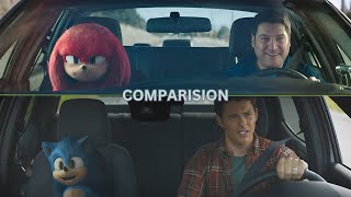 Knuckles Series VS Sonic Movie 1 Scene Comparisions