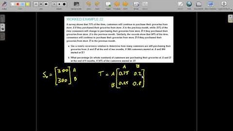 Transition matrices examples 1