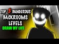 Top 3 Dangerous Backrooms Levels Explained | Draw My Life