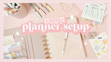 setting up my 2023 planner! 💓 (VB planner + THP frankenplanner)⏱