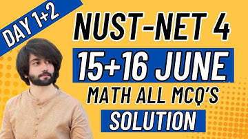 NUST NET 4 Test Day 02 MCQs I NUST NET 4 Today Papers MCQs Solution I NUST NET 2025 Paper MCQs I NET