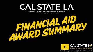 Accessing Your Financial Aid Summary