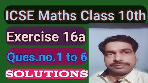 ICSE Maths Class 10th Exercise 16a Ques.no. 1 to 6 Solutions।। Trigonometry।। Educational Series।।