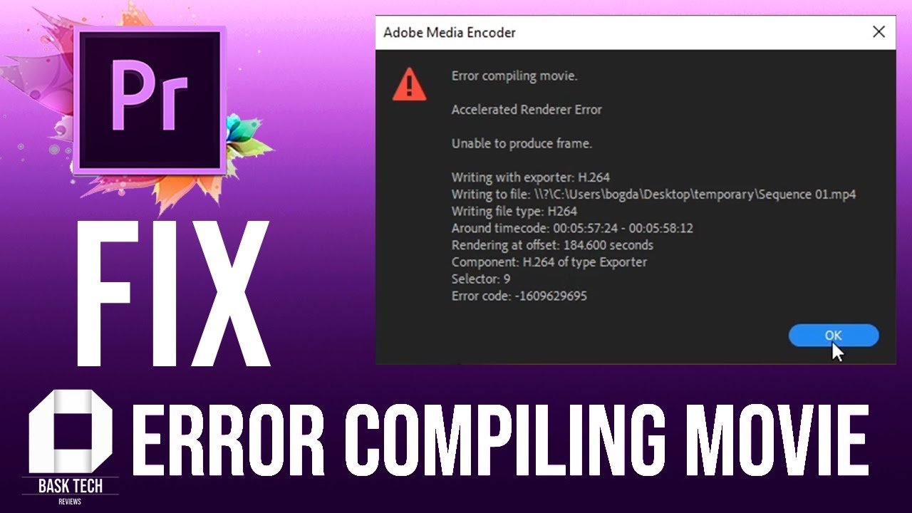 Первая премьера ошибка. Error compiling movie. Premiere Pro Error compiling movie. 1609629690 Adobe Premiere Pro.