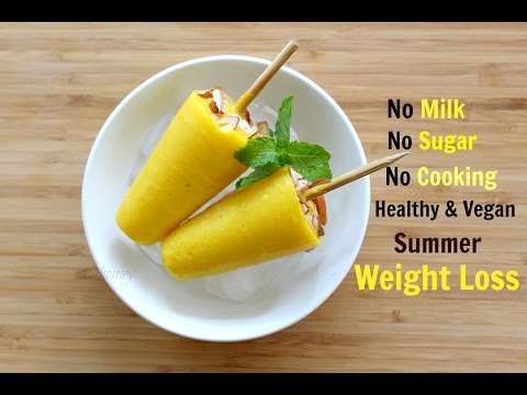 Mango Coconut Popsicles - Ice Lolly - Frozen Mango Ice Pops - Dairy Free Ice Pops - Skinny Recipes