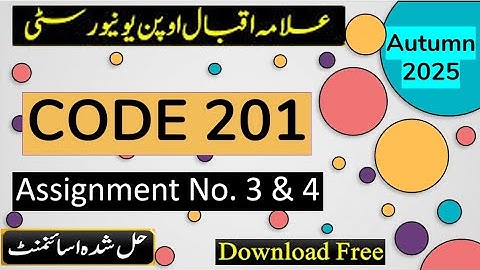 ⏩ AIOU Code 201 Solved Assignment No.3 & 4 Autumn 2025 || Subject: Islamiat || Level: Matric