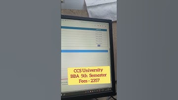 CCS University BBA 5th Semester Exam Form Fees 2025 #shorts #ccsuniversity #bba #feesstructure