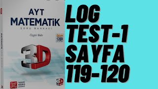 3D AYT MATEMATİK ÇÖZÜMLERİ BÖLÜM-7 TEST-1(LOGARİTMA)