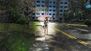 Walking In HEAVY RAIN Along Telok Blangah : Super Heavy Rain In Singapore! SO MUCH RAIN! RAIN! RAIN!