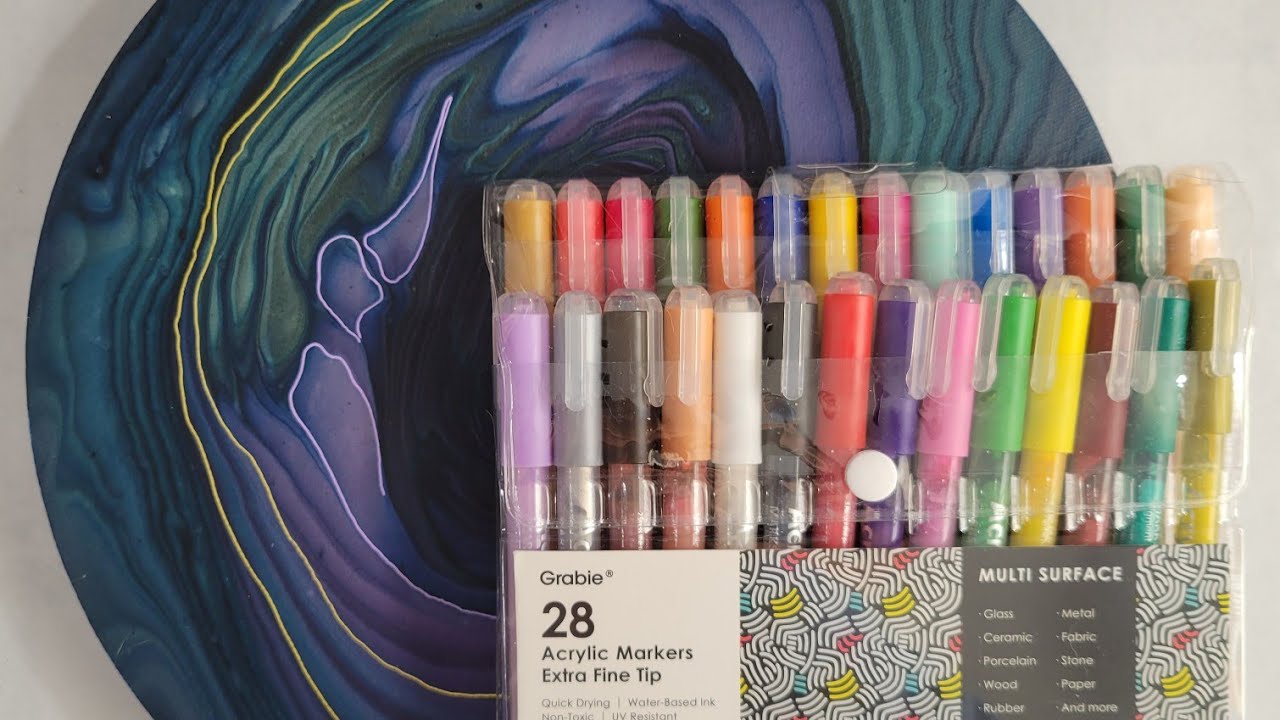 (383) ENHANCING an ACRYLIC POUR with MultiSurface ACRYLIC PAINT PENS