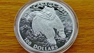 Grizzly Bear Silver Dollar