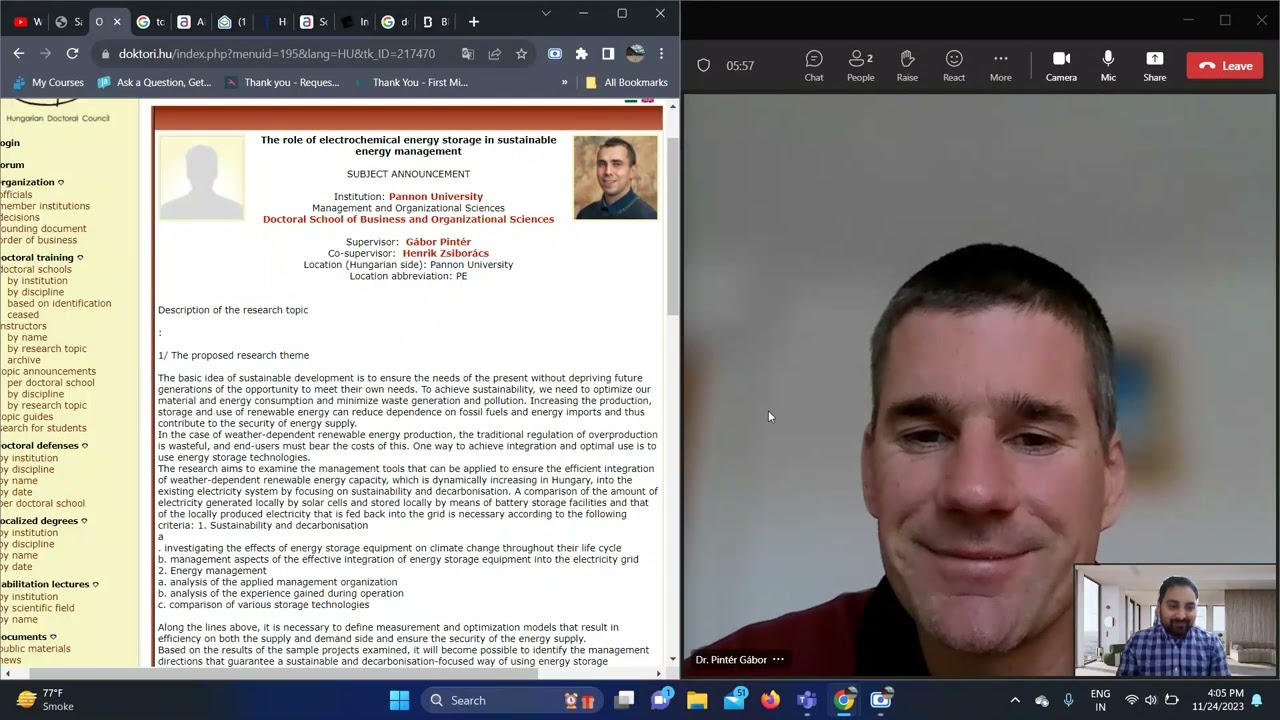 Interview With Supervisor of Pannonia University | Acceptance Letter Confirmed