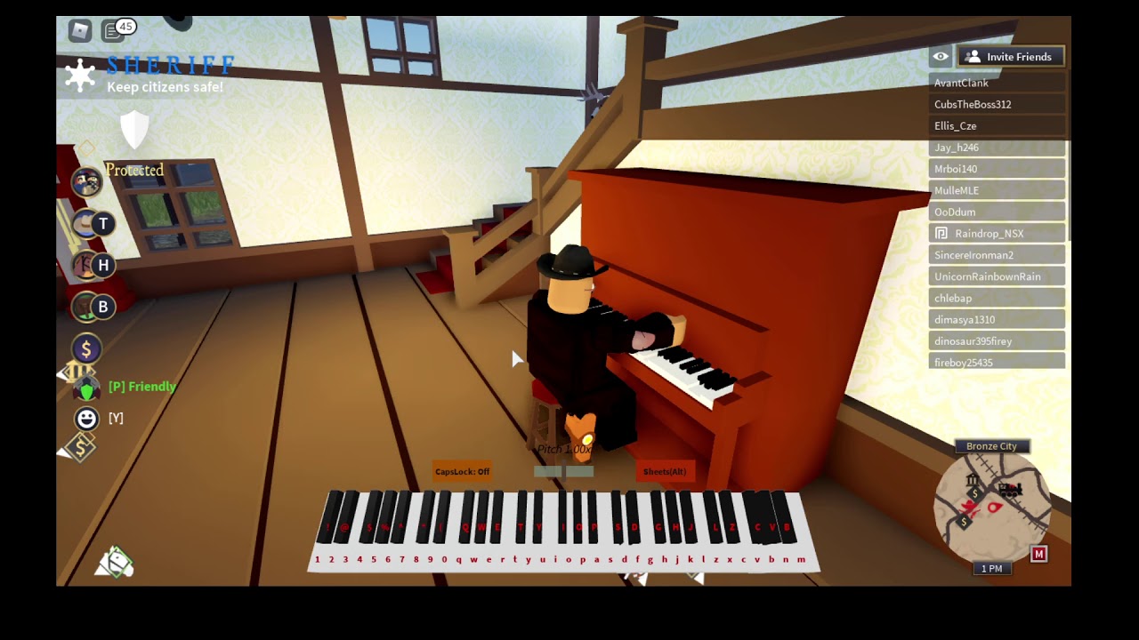 Random song on the wild west piano (Roblox) - YouTube