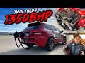 Brutal launch 1350hp twin turbo trackhawk from hell