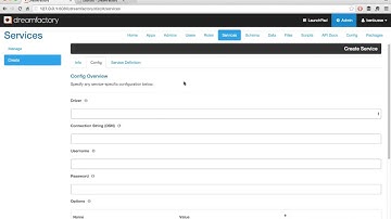 DreamFactory Admin Console: How to Use the Services Tab