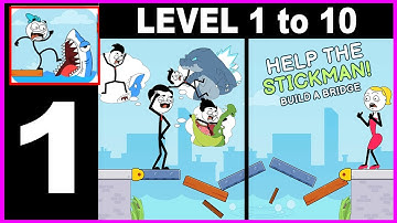 Bridge Stickman - Love Rescue LEVEL 1 2 3 4 5 6 7 8 9 10 - Gameplay Walkthrough Part 1 all Solution
