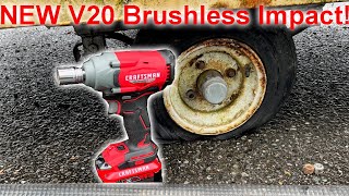 CRAFTSMAN V20 RP 20-volt Brushless 1/2-in Drive Cordless Impact Wrench CMCF921B Unboxing and Review