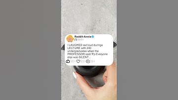 I LAUGHED out loud duringaLECTURE with 240 undergraduates when thePROFESSOR said 