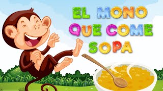 Cuento para niños El mono que come sopa, para preescolar y primaria, descargar gratis en PDF y audio