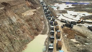 កំពូលឡានដឹកដី២០២២ - Awesome Team Dump Truck Working Vs Team Excavator Loading Dump Truck 2022