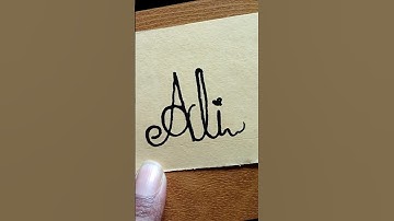 Ali beautiful name write in cursive writing #cursive#handwriting#art#calligraphy#shorts#clips#feeds