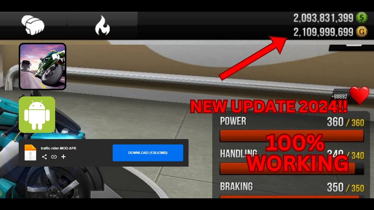 TRAFFIC RIDER MOD APK UNLIMITED MONEY 🤑🤑🤑 (Download and Installation ...