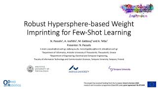 Robust Hypersphere-based Weight Imprinting for Few-shot Learning (EUSIPCO 2020)